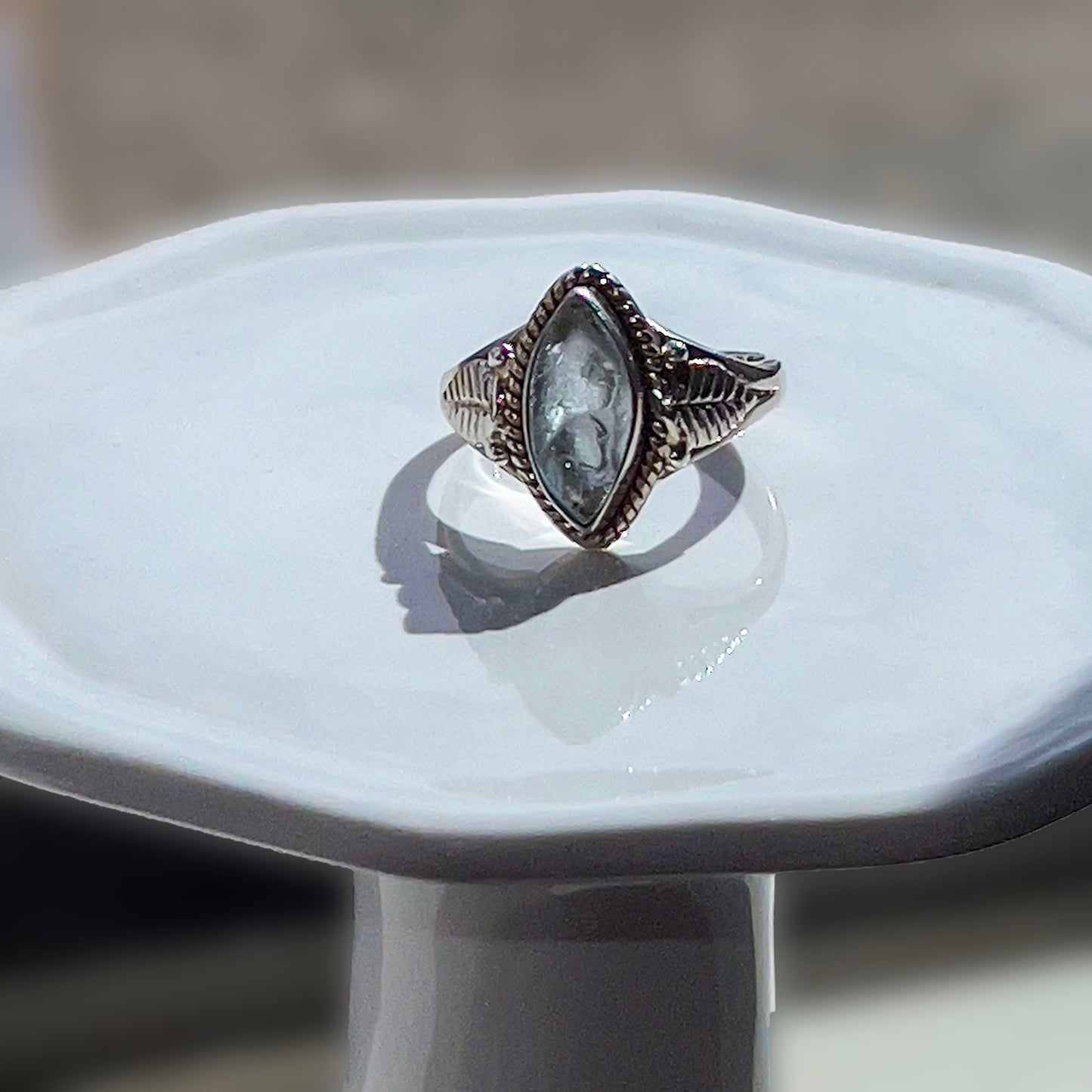 Aquamarine Sterling Silver Ring
