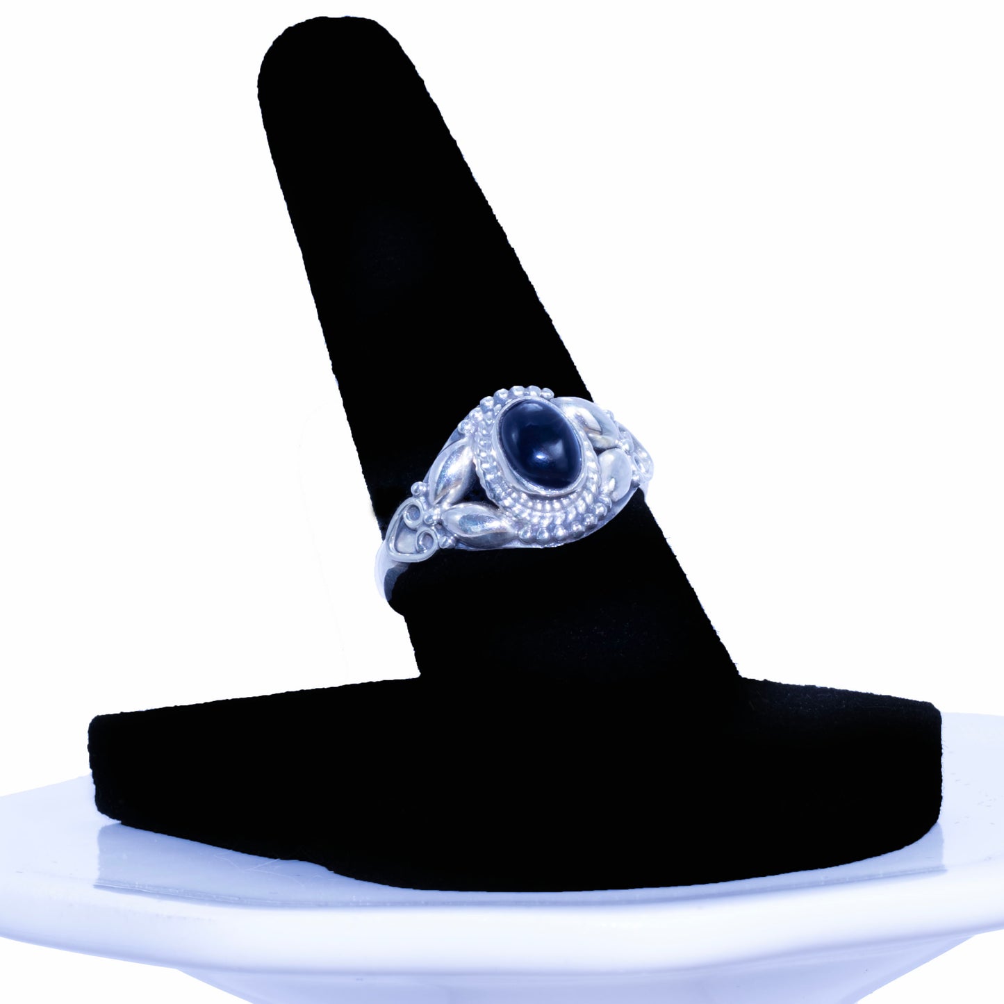 Obsidian Sterling Silver Ring