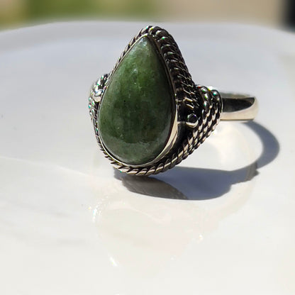 Aventurine Sterling Silver Ring