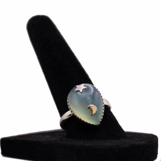 Chalcedony Sterling Silver Ring