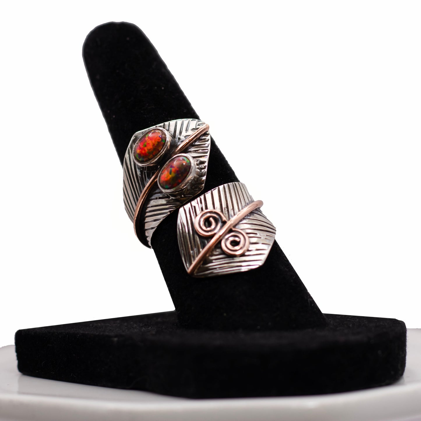 Fire Opal Sterling Silver Ring