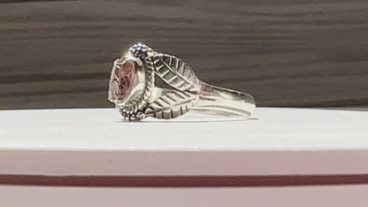 Pink Tourmaline Sterling Silver Ring